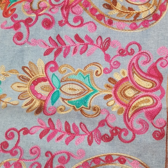 Entro Light Blue Floral Eyelet Matching Set